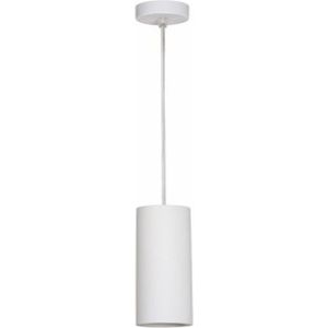 Hanglamp Armatuur - plafondlamp - wit - LADE - voor GU10 lampjes - 13cm hoog - ⌀6cm - Aluminium