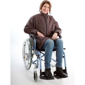 Rolstoeljas winter | Rolstoeljassen & Rolstoelponcho's | Aangepaste jas rolstoel | Bruin | M