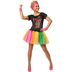 dressforfun - Vrouwenkostuum popsterretje uit de jaren 80 S - verkleedkleding kostuum halloween verkleden feestkleding carnavalskleding carnaval feestkledij partykleding - 301672