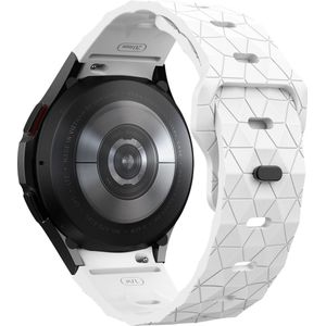 YONO Hexagon Bandje 20mm - Horlogebandje geschikt voor Samsung Galaxy Watch 7/6/5/4 (40/43/44/47mm Classic & Pro) - Wit