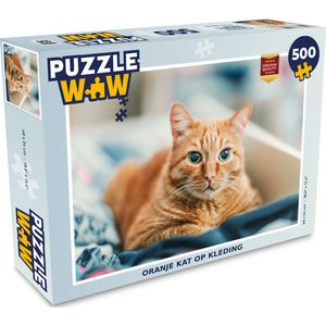 Puzzel Kat - Kleding - Kast - Legpuzzel - Puzzel 500 stukjes