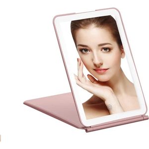 Make Up - Spiegel - Opvouwbaar - Led verlichting - Roze