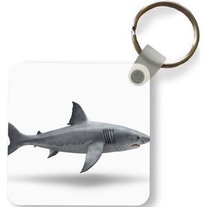Sleutelhanger - Uitdeelcadeautjes - Haai - Zeedieren - Wit - Plastic
