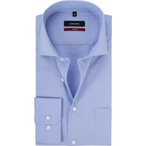 Seidensticker - Modern-Fit Overhemd Blauw - 40 - Heren - Modern-fit