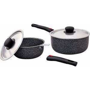 Berger casserole Stone Rock aluminium - 6-delige set