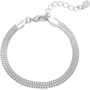 Yehwang Armband schakelslang zilver