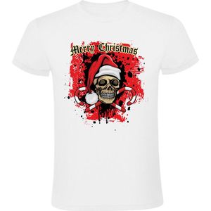 Merry Christmas Heren T-shirt - kerst - doodshoofd - kerstmis - feestdag - winter - grappig