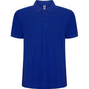 Kobalt Blauwe heren unisex Polo korte mouwen Pegaso merk Roly maat XL