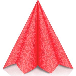servetten ROOD | Textielachtig [pak van 50] | Hoge kwaliteit, rode servetten, tafeldecoraties voor bruiloft, verjaardag, feest | 40x40cm | AIRLAID-KWALITEIT