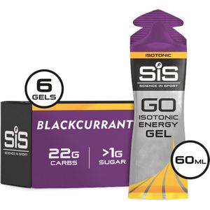 Science in Sport - SiS Go Isotonic Energygel - Energie gel - Isotone Sportgel - Blackcurrant Smaak - 6 x 60ml