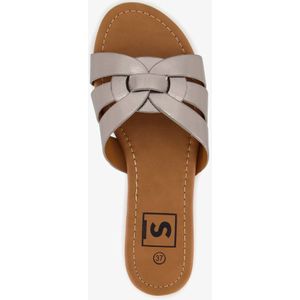 Dames slippers zilverkleurig - Maat 41