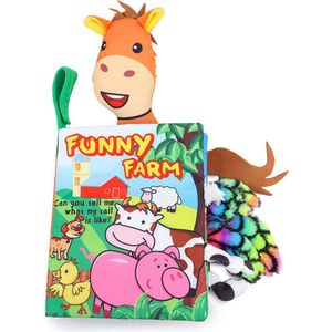 Baby boek/knisperboekje /baby born/sinterklaas/ kerstcadeau/boek voor kinderen/ Educatief Baby Speelgoed /Zacht Baby boek /Zacht Speelgoed/Speelgoed voor baby/ Speelgoed Voor Kinderen/"" funny farm"" thema