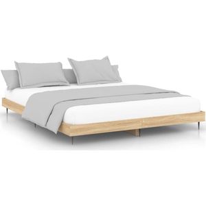 vidaXL-Bedframe-bewerkt-hout-sonoma-eikenkleurig-180x200-cm