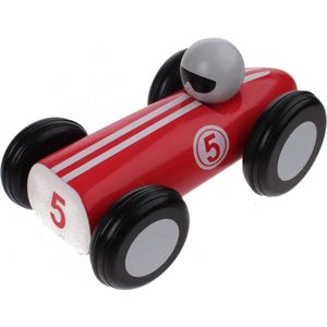 Jouéco Houten Raceauto 16 Cm Rood