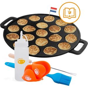 CuisiNoon® Poffertjespan Premium - Complete Poffertjesmaker Set