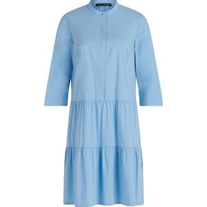 BETTY BARCLAY-Blauwe effen jurk--8101 Dusk Blue-Maat 48