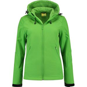 L&S Jas Capuchon Softshell Dames - Vrouwen - Lime - L