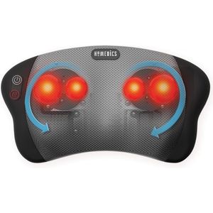 HoMedics elektrisch Shiatsu massage kussen met warmte functie - Zwart