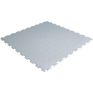 Rubbermagazijn | PVC Kliktegel tranenplaat | grijs | 530x530x4mm | winkel | showroom | garage | prijs per stuk