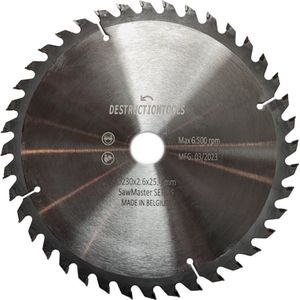 Destructiontools tct cirkelzaagblad 230mm - hout - D230mm, asgat 25.4mm - SawMaster series