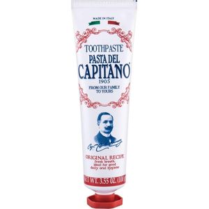 Pasta del Capitano 1905 – Original Recipe - Tandpasta zonder Fluoride – Smaak op basis van kruidnagelbladeren, groene mint en kaneel voor een frisse adem. Zonder Parabenen. 75ml.