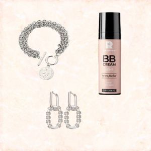 Jobo By JET -  gift set - Zilver - Set oorbellen - Armband - BYROKKO BB cream Medium - Sieraden - Accessiores - Dames geschenk set