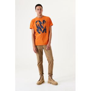 GARCIA Heren T-shirt Oranje - Maat L