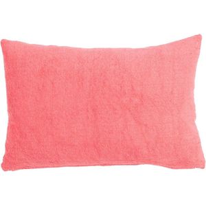 Hoyz | Terry Coral Rood Kussen | 40 X 60 | Sierkussen Voor Woonkamer Of Slaapkamer