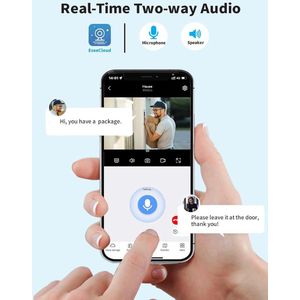 5MP WLAN Bewakingscameraset 10CH Draadloze NVR 8PCS 3MP WLAN Buiten Bewakingscamera PIR AI Persoon/Voertuigdetectie Intercom Werk met Alexa 1TB HDD (Kleurennachtzicht)