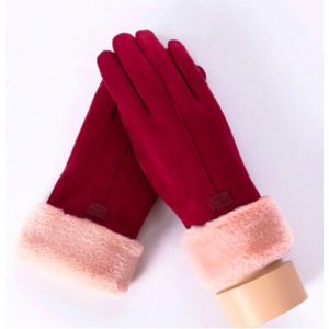 Hidzo Dames Handschoenen Rood Maat S/M