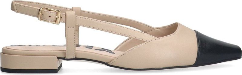 Sacha - Dames - Beige leren slingbacks - Maat 36