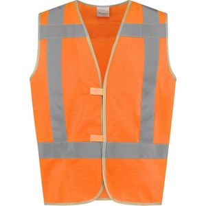 EM Traffic Veiligheidsvest High Visibility RWS Fluor Oranje - Maat 116/128