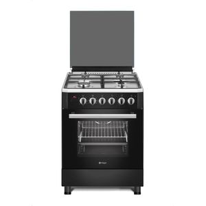 Wiggo WO-E607B(BX) Serie 7 - Gasfornuis 60cm - Zwart Inox - Belgisch gas