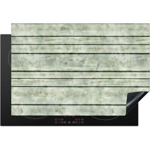 KitchenYeah® Inductie beschermer 78x52 cm - Vintage - Hout - Patronen - Plank - Kookplaataccessoires - Afdekplaat voor kookplaat - Inductiebeschermer - Inductiemat - Inductieplaat mat
