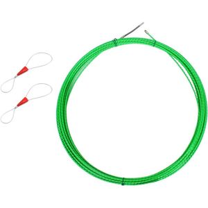 Kabeltrekhulp 20 m spiraaltrekdraad met geleidingsveren 45 mm - Groen, ideaal voor het leggen van kabels in lege buizen
