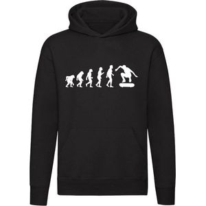 Skateboarden Evolutie Hoodie | Skate | Sport | Unisex | Trui | Sweater | Capuchon | Zwart