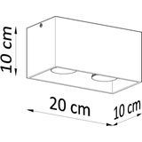 Sollux Lighting - Plafondspot QUAD wit