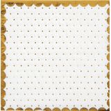 Santex feest servetten - stippen - 20x stuks - 25 x 25 cm - papier - wit/goud