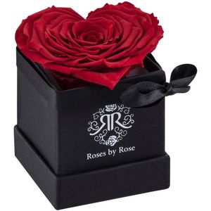 Cadeautje eternity rose - Red Single Heart mini flowerbox - longlife roos