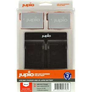 Jupio Kit: 2x Battery LP-E8 1120mAh + USB Dual Charger