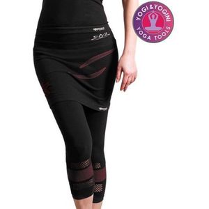 Yoga broek - Lotus Capri Rok - Naadloos - Zwart - Maat S/M