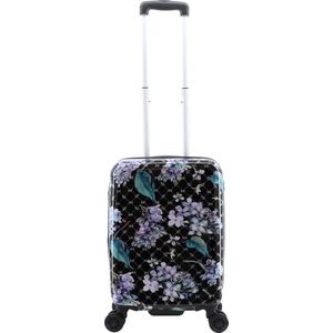 ELLE Harde Koffer / Trolley / Reiskoffer - 55 cm (S) - Floret - Zwart