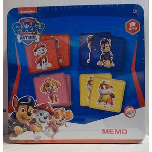 PAW PATROL Memory spel in blik geheugenspelletje vanaf 3 jaar