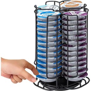 Koffiecapsulehouder voor 52 Tassimo capsules 360 graden draaibaar en antislip - Zwart