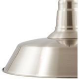 Lindby - hanglamp - 1licht - Metaal - E27 - nikkel, wit