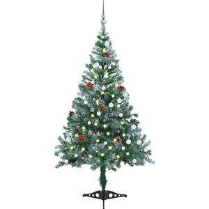 vidaXL-Kunstkerstboom-met-verlichting-ballen-sneeuw-dennenappel-150-cm