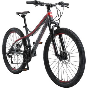 Bikestar  26 inch hardtail Alu MTB, 21 speed, grijs / rood