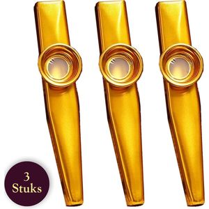 3 Stuks - Kazoo (Goud) - blaasinstrument - Kazoo fluit - Muziekinstrument