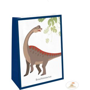 Amscan Uitdeelzakjes Happy Dinosaurs 14,7 X 21 Cm 4 Stuks