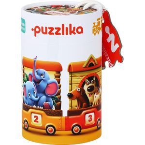 Puzzlika Puzzel - Dieren Trein - 10x 2 stukjes